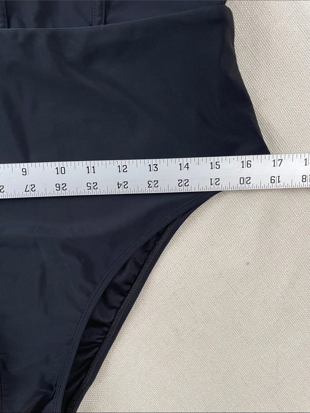 Scallop Edge One-Piece Swimsuit - Black